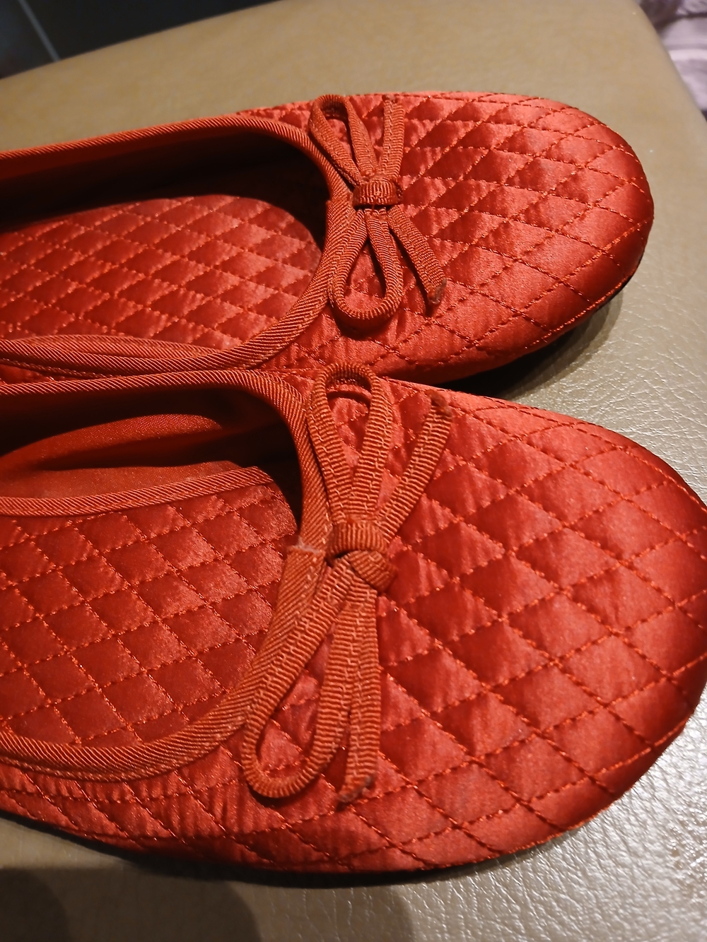 Sam & Libby Quilted Red Ballet Flats - Picture 2 of 8
